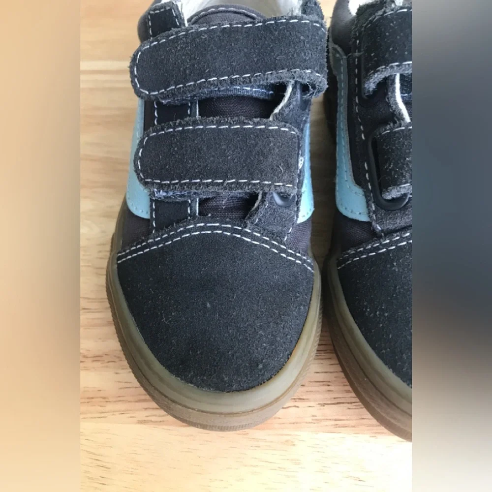 Vans Old Skool Velcro Sneaker Grey Size: US Toddler 11 EUR 27.5 CM 16.5